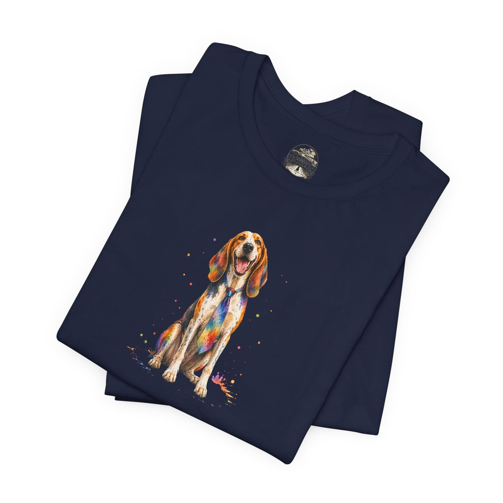 Hound Dog Watercolor T-Shirt – Colorful Dog Lover Tee