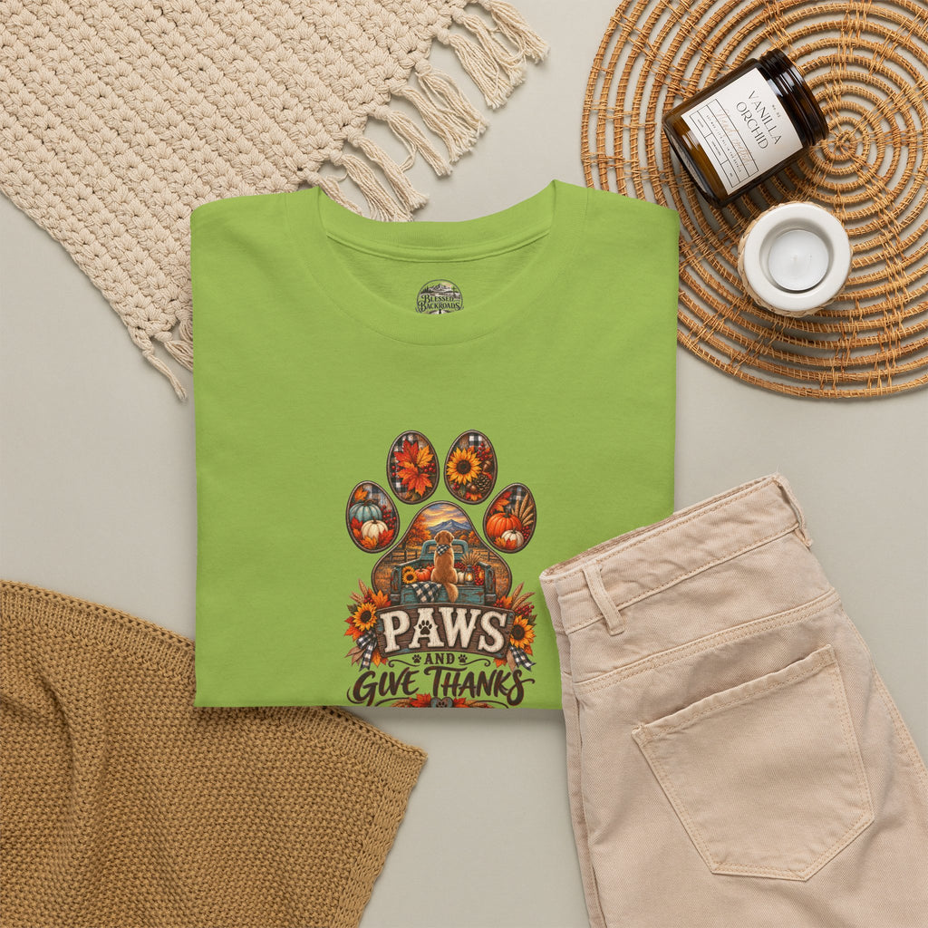 Thankful Paws Thanksgiving T‑Shirt