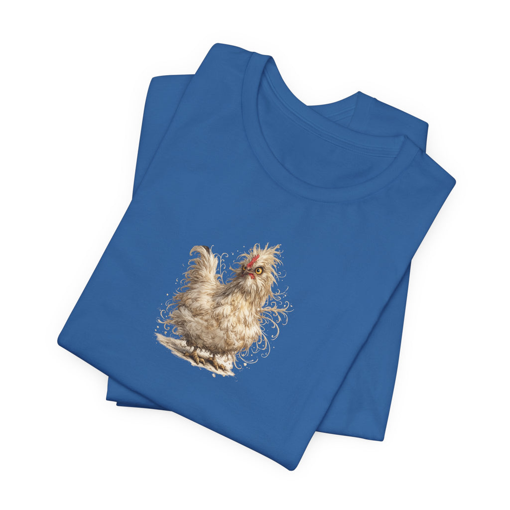 Chicken Illustration T‑Shirt — Fluffy Hen Art Tee for Farm & Animal Lovers