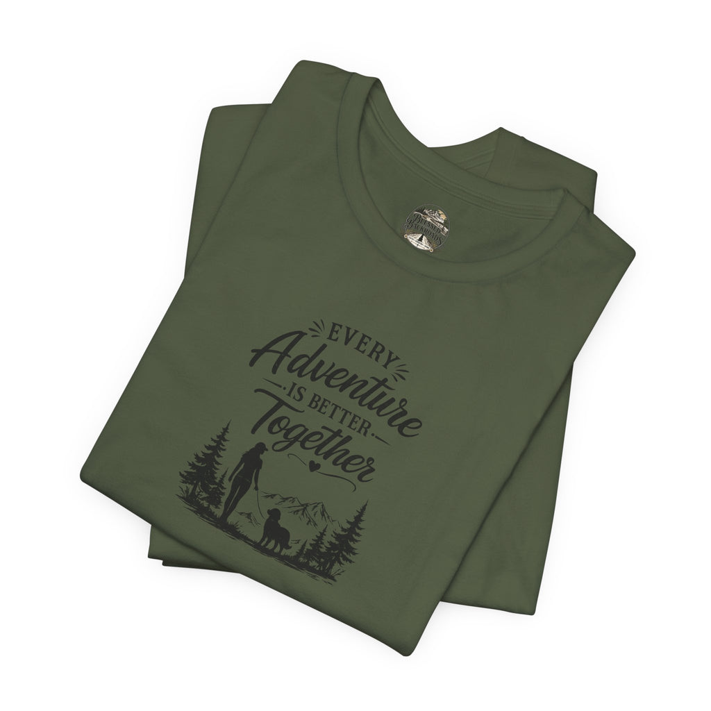 Adventure Together T-Shirt – "Every Adventure Is Better Together" Hiking & Dog Graphic Tee
