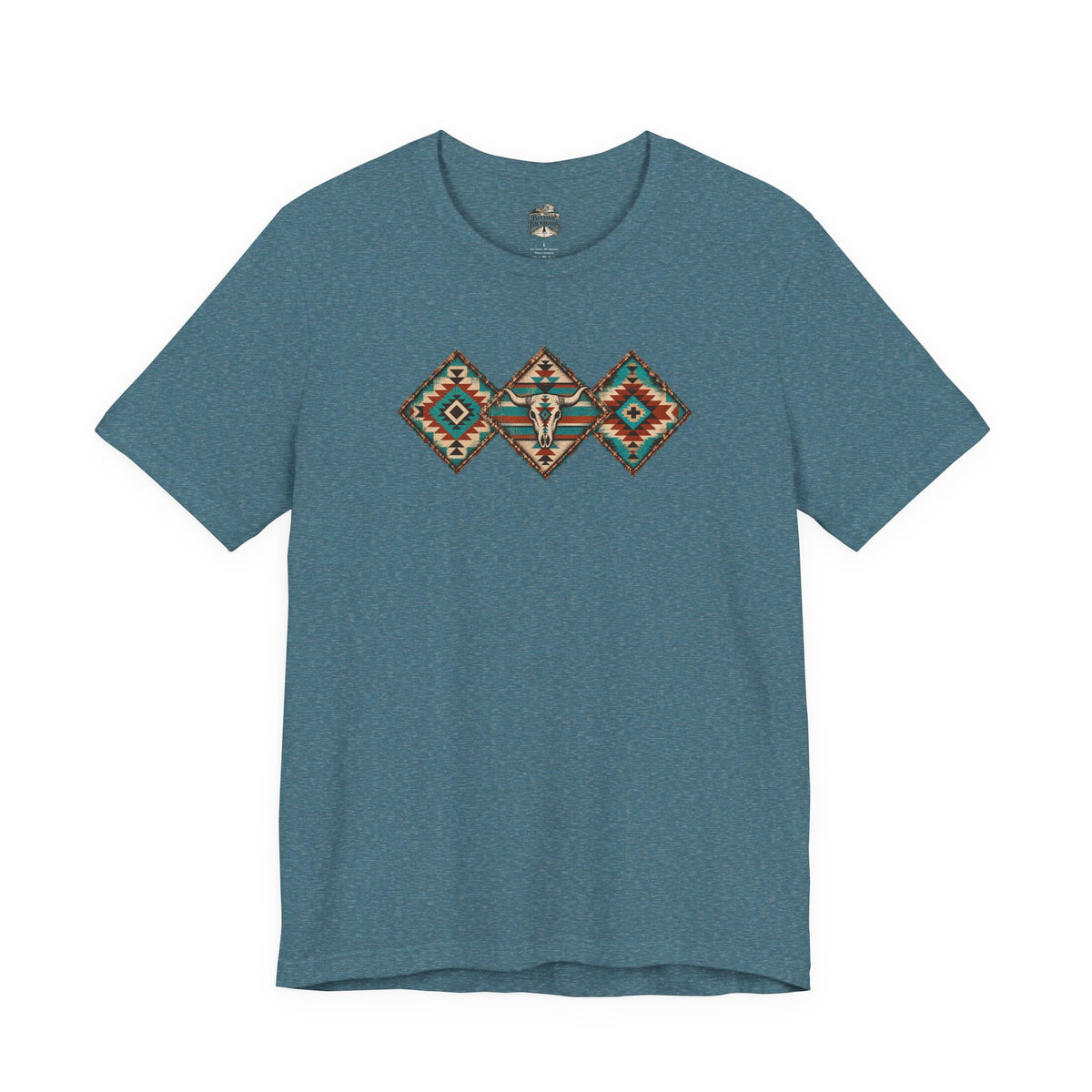Southwestern Diamond Aztec Tee — Native Pattern Graphic T-Shirt