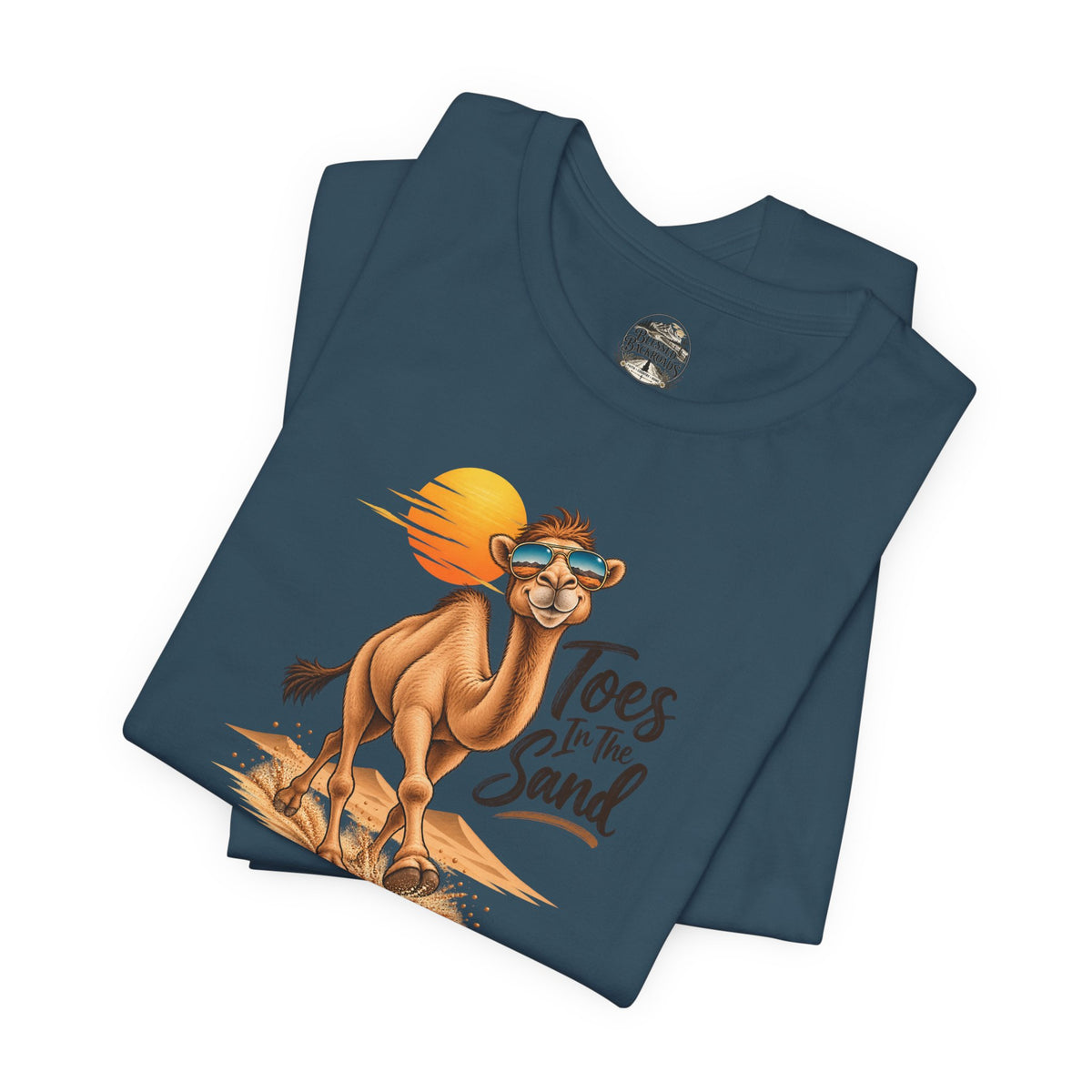 Toes in the Sand Camel T-Shirt — Beach Vacation Sunset Tee