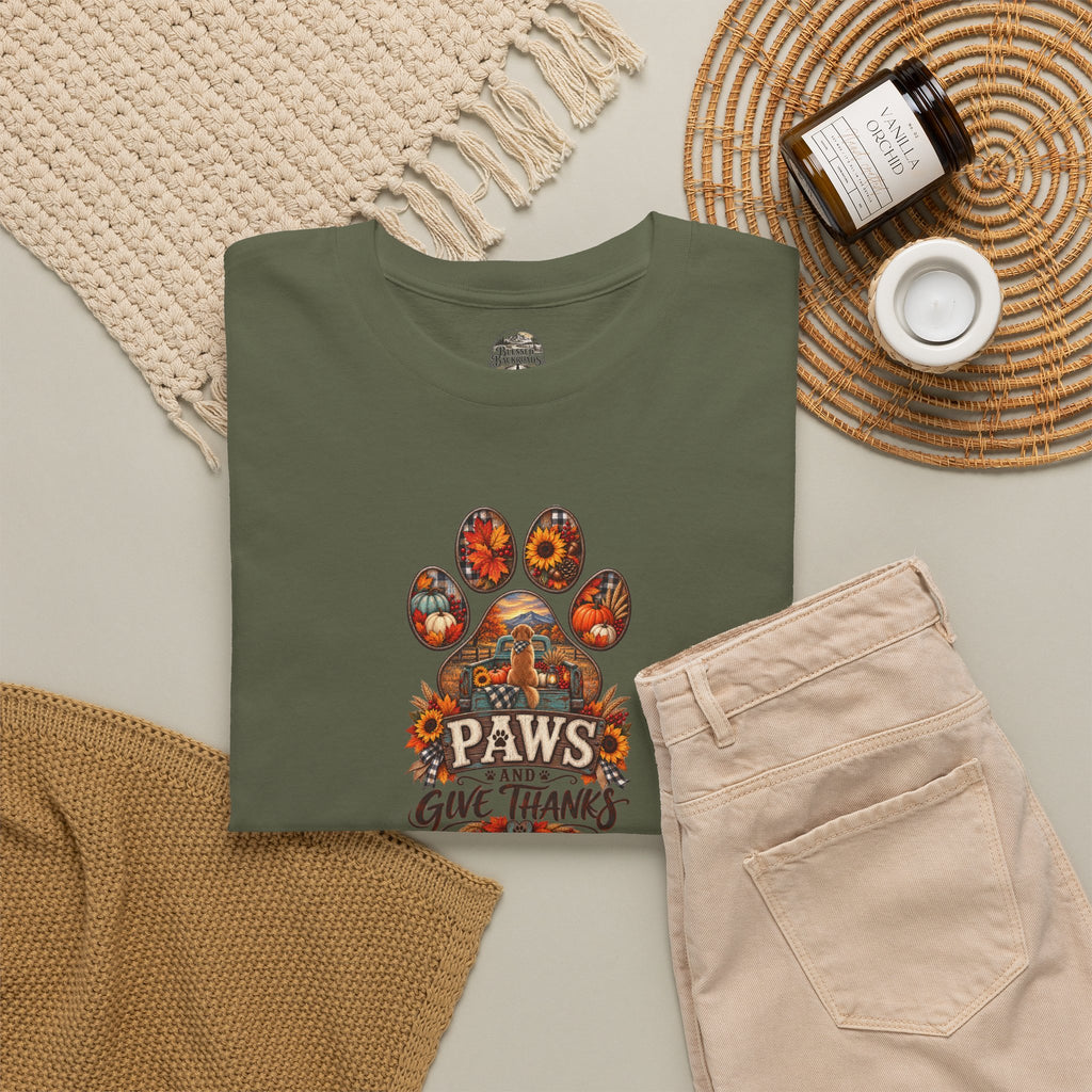 Thankful Paws Thanksgiving T‑Shirt