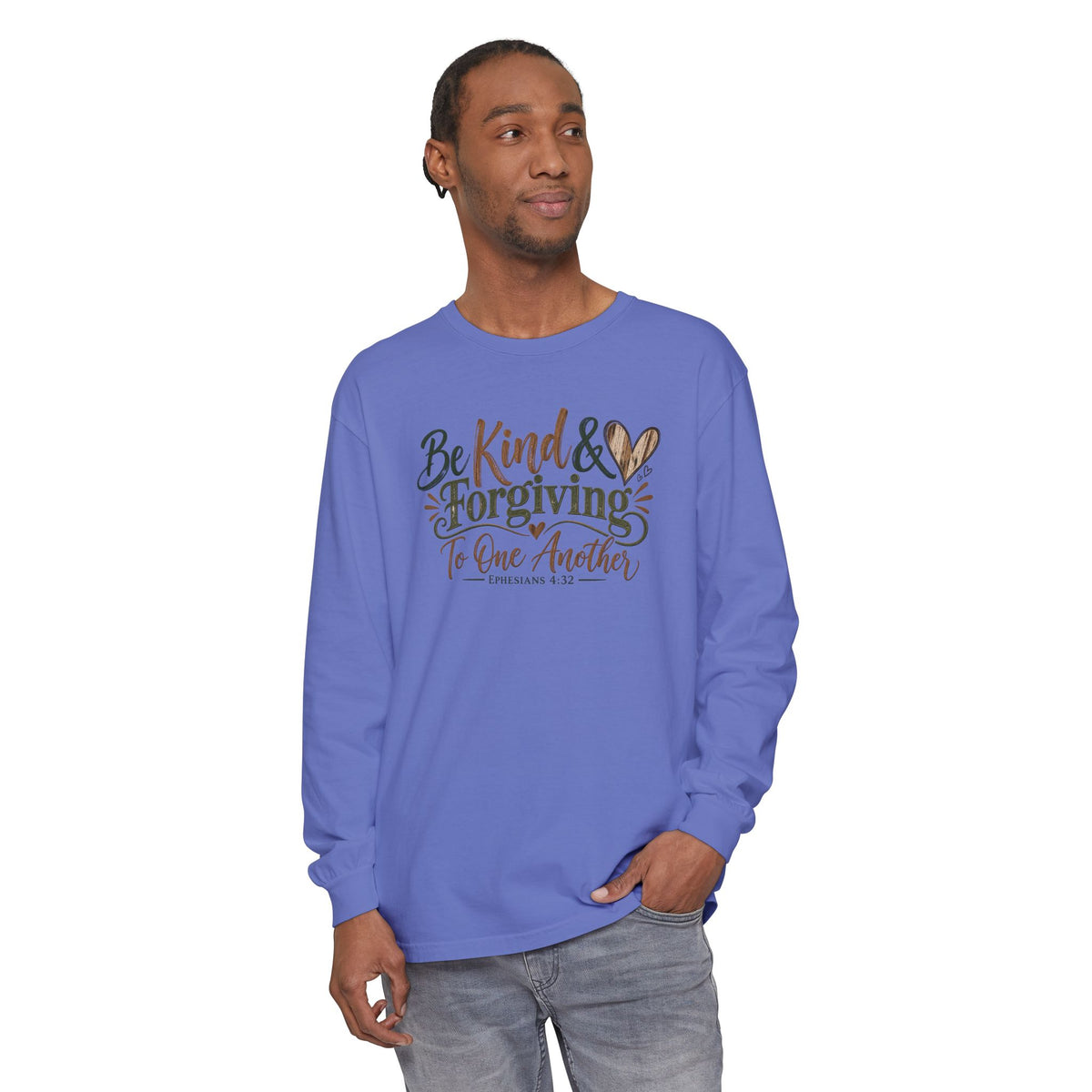 Be Kind & Forgiving Long Sleeve Tee – Inspirational Christian Message