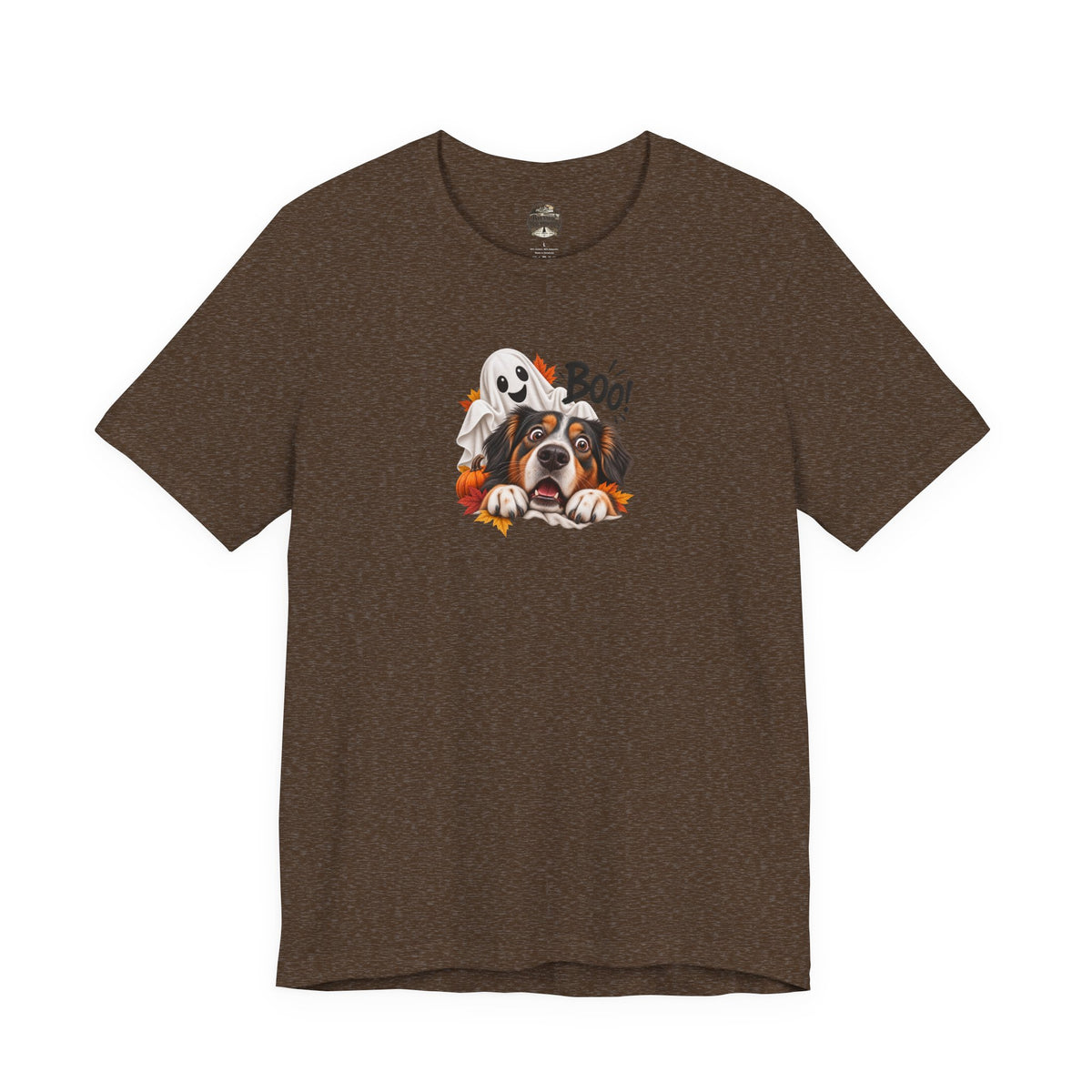 Halloween Dog Tee — "Boo!" Ghost Bernese Mountain Puppy T-Shirt