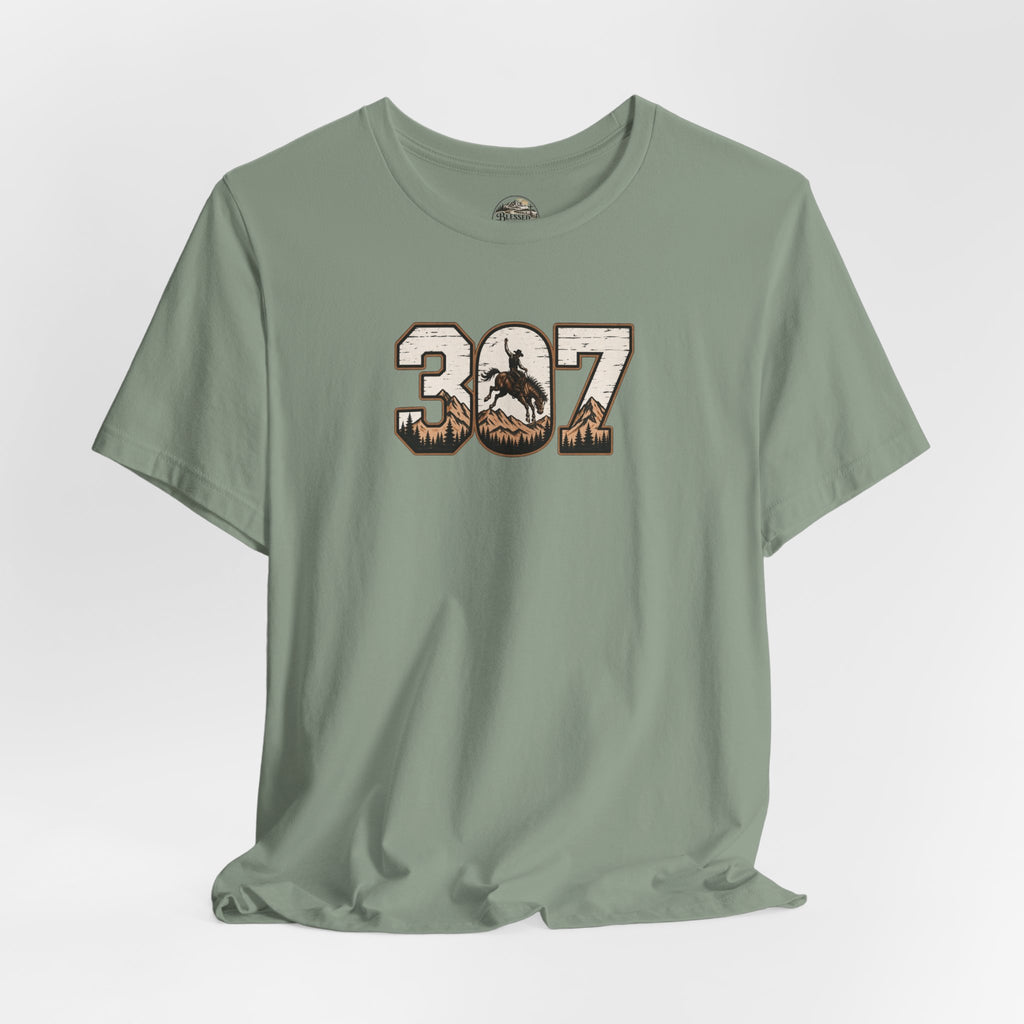 307 Wyoming Cowboy T-Shirt – Rustic Western State Pride Tee