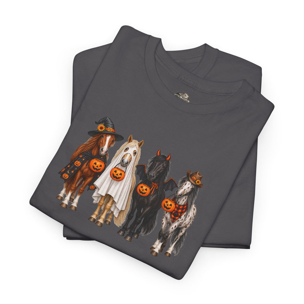 Halloween Horses Graphic Tee – Cute Trick-or-Treat Ponies Costume T-Shirt