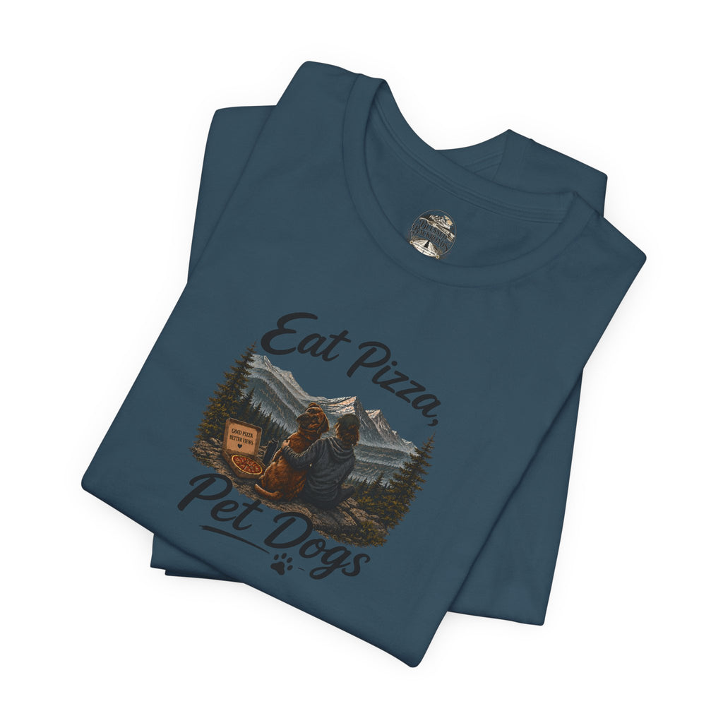 Eat Pizza Pet Dogs T-Shirt — Funny Dog Lover Tee