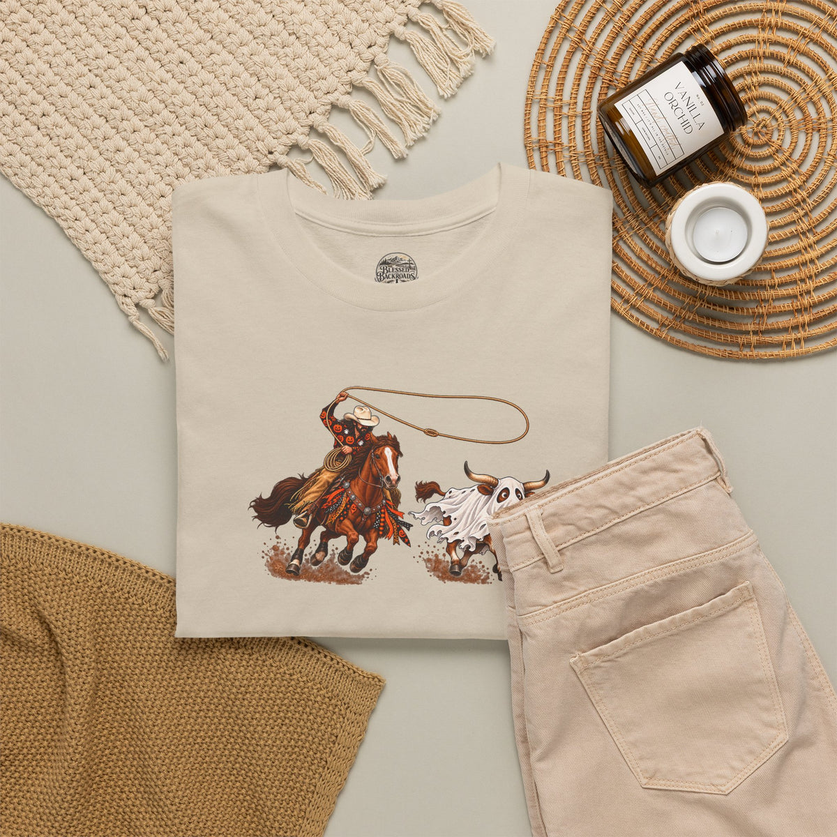 Halloween Steer and Cowboy Tee