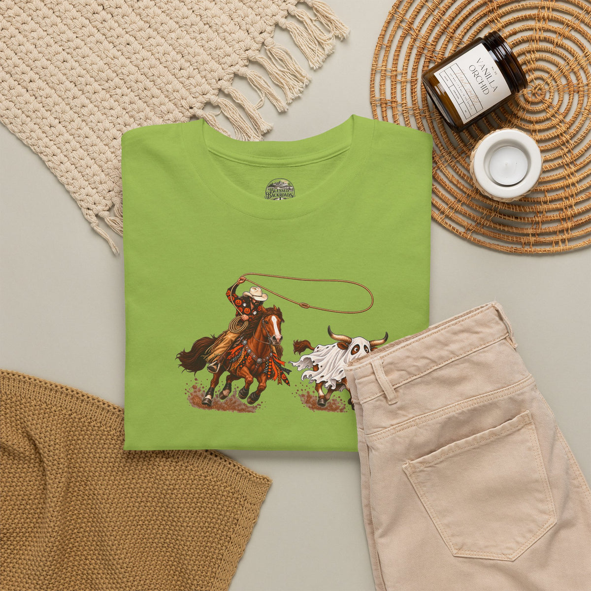 Halloween Steer and Cowboy Tee