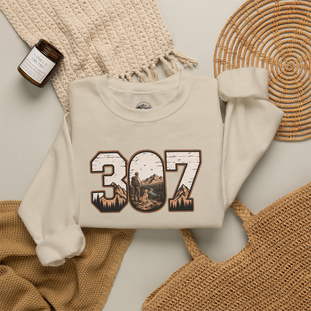 Crewneck Sweatshirt — 307 Mountain Landscape Graphic