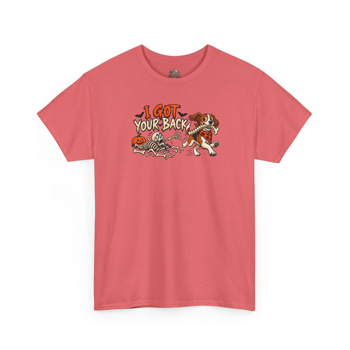 I Got Your Back Halloween Dog Skeleton Graphic Tee