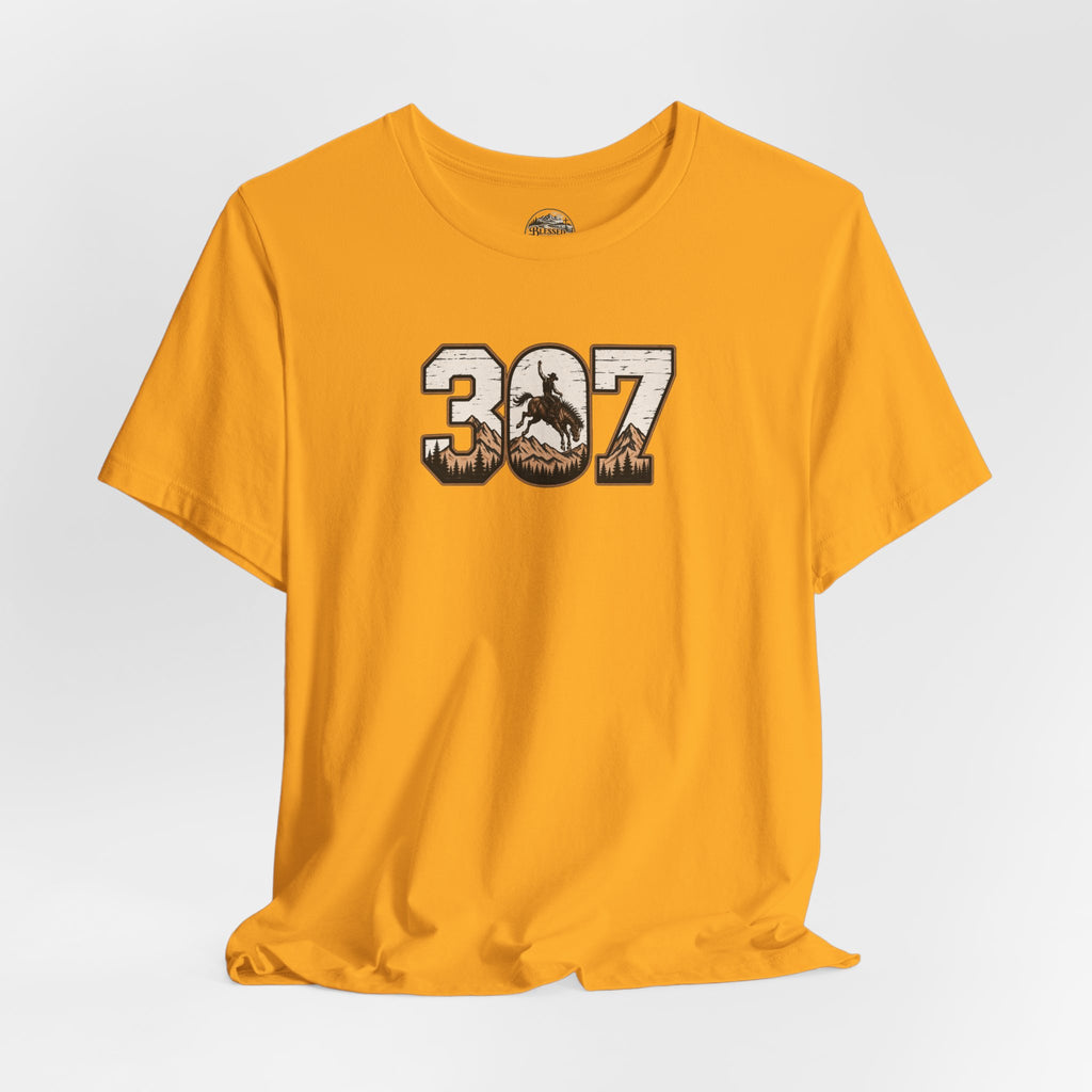 307 Wyoming Cowboy T-Shirt – Rustic Western State Pride Tee