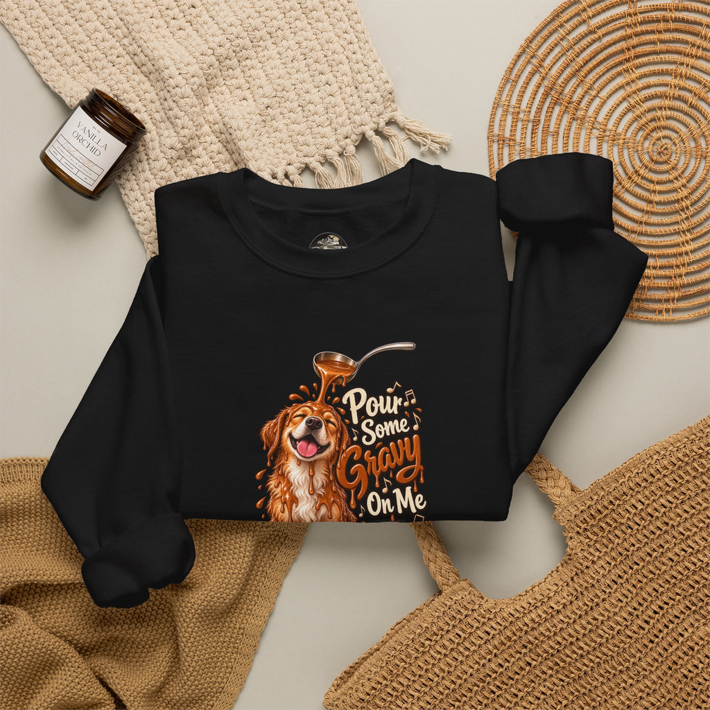 Golden Retriever Puppy Thanksgiving Crewneck Sweatshirt