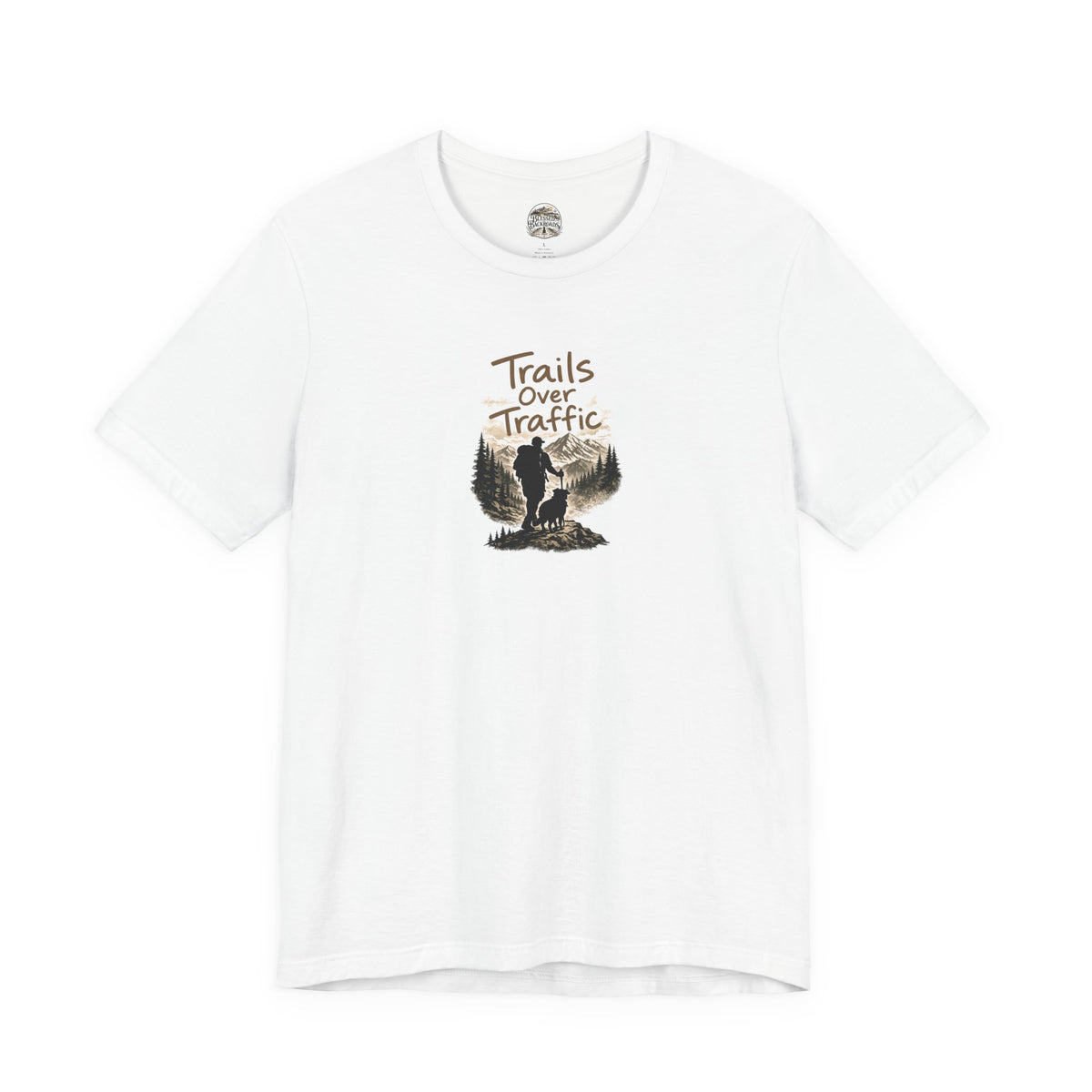 Trails Over Traffic T-Shirt — Outdoor Hiking Adventure Graphic Tee