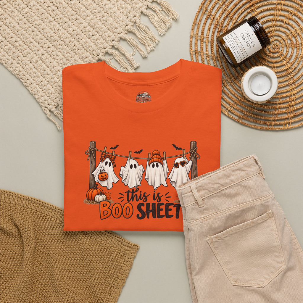 Halloween 'This Is Boo Sheet' T-Shirt – Cute Ghosts & Pumpkins Tee