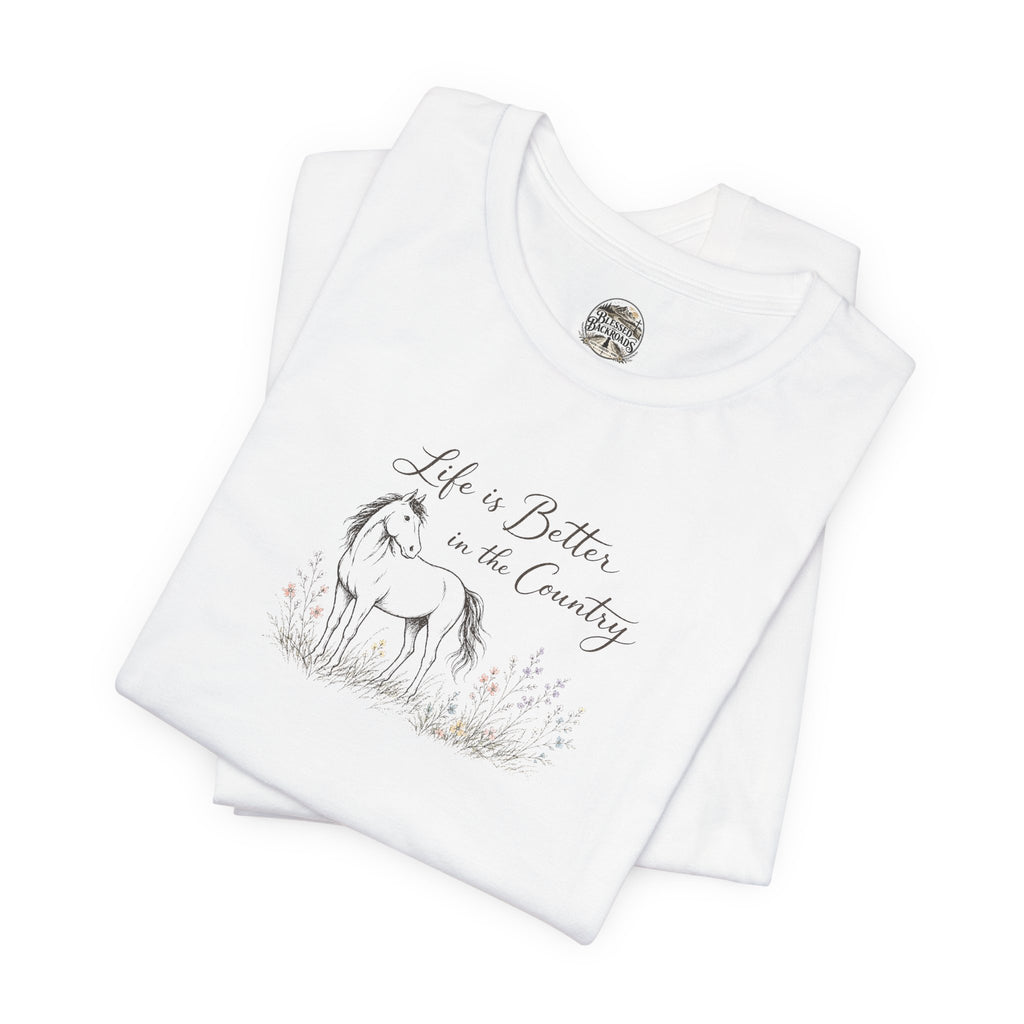 Country Life Horse Graphic Tee – "Life is Better in the Country"