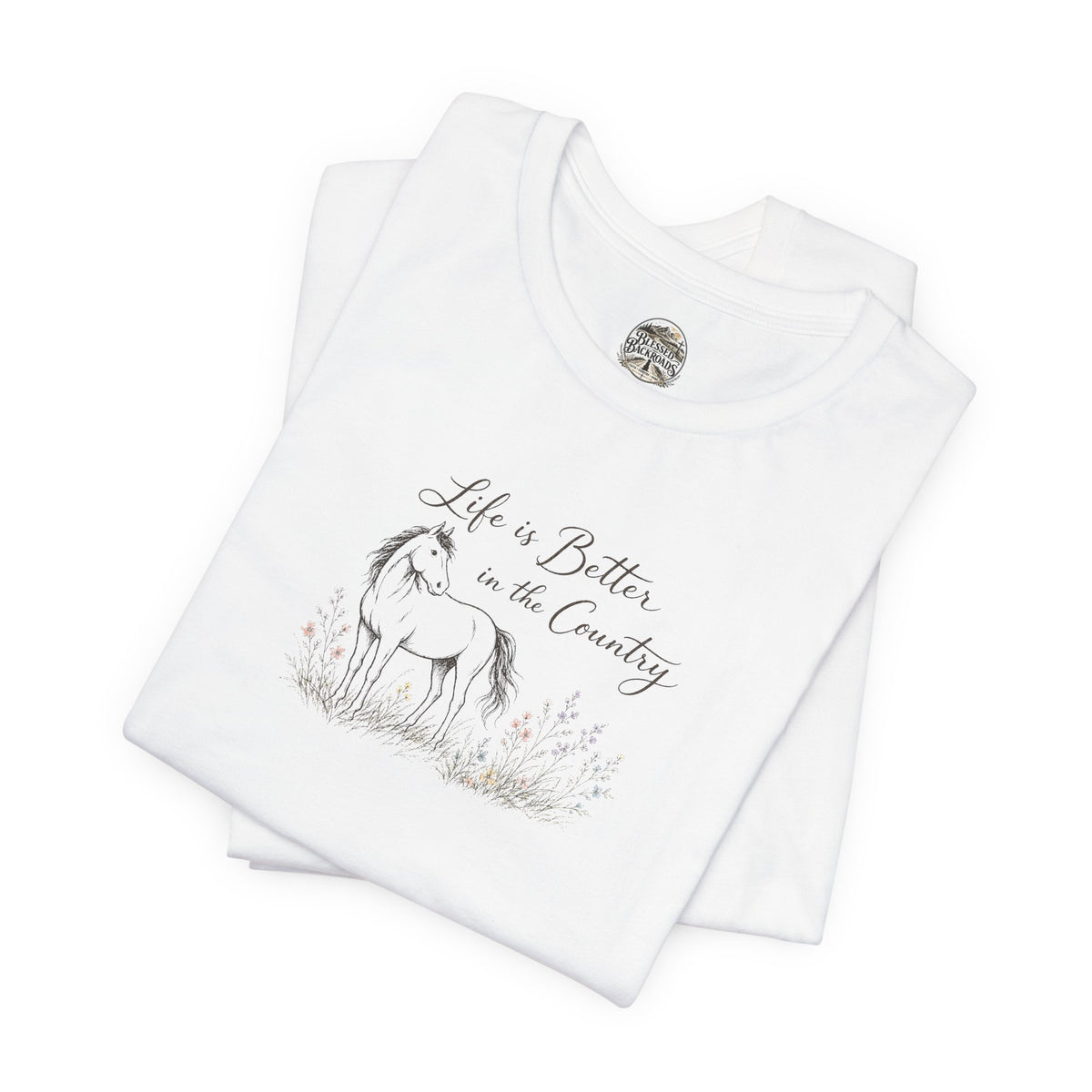 Country Life Horse Graphic Tee – "Life is Better in the Country"