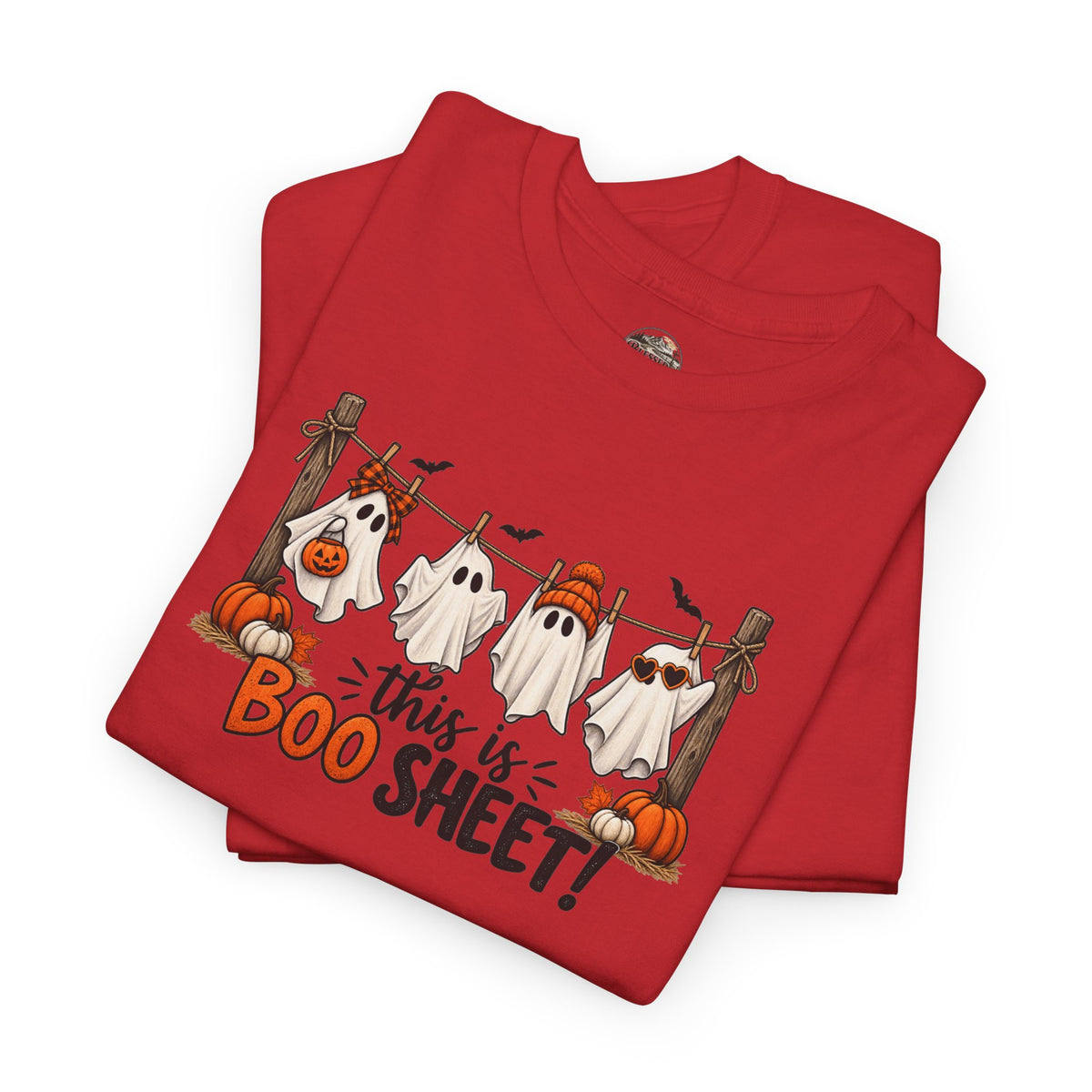 Halloween 'This Is Boo Sheet' T-Shirt – Cute Ghosts & Pumpkins Tee