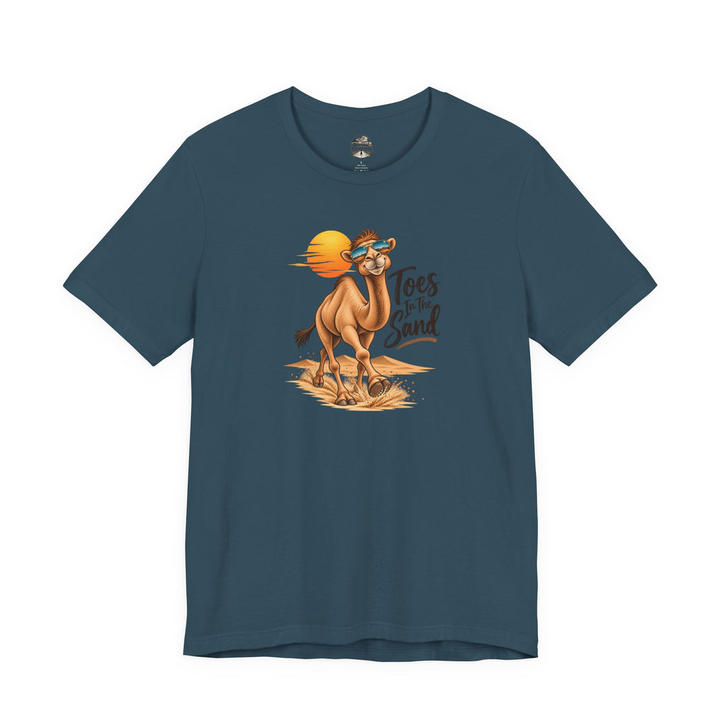 Toes in the Sand Camel T-Shirt — Beach Vacation Sunset Tee