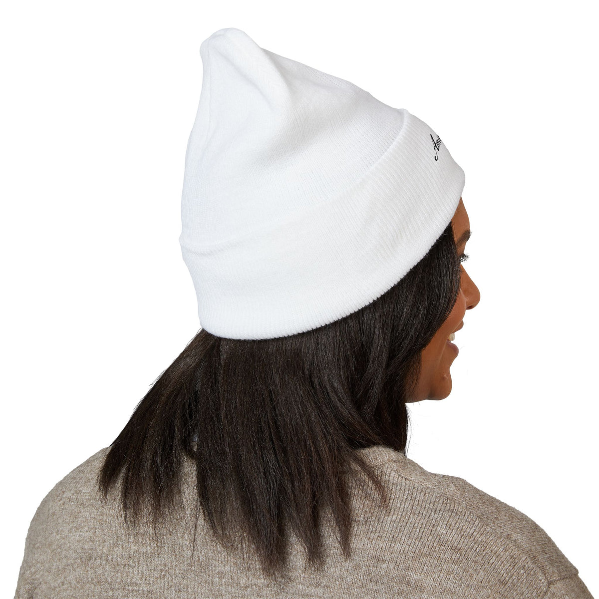 Amazing Grace Embroidered Cuffed Beanie — Faith-Inspired Winter Hat