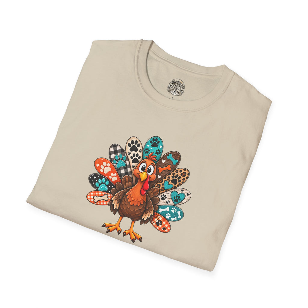 Turkey Graphic T-Shirt — Cute Patterned Thanksgiving Turkey Tee