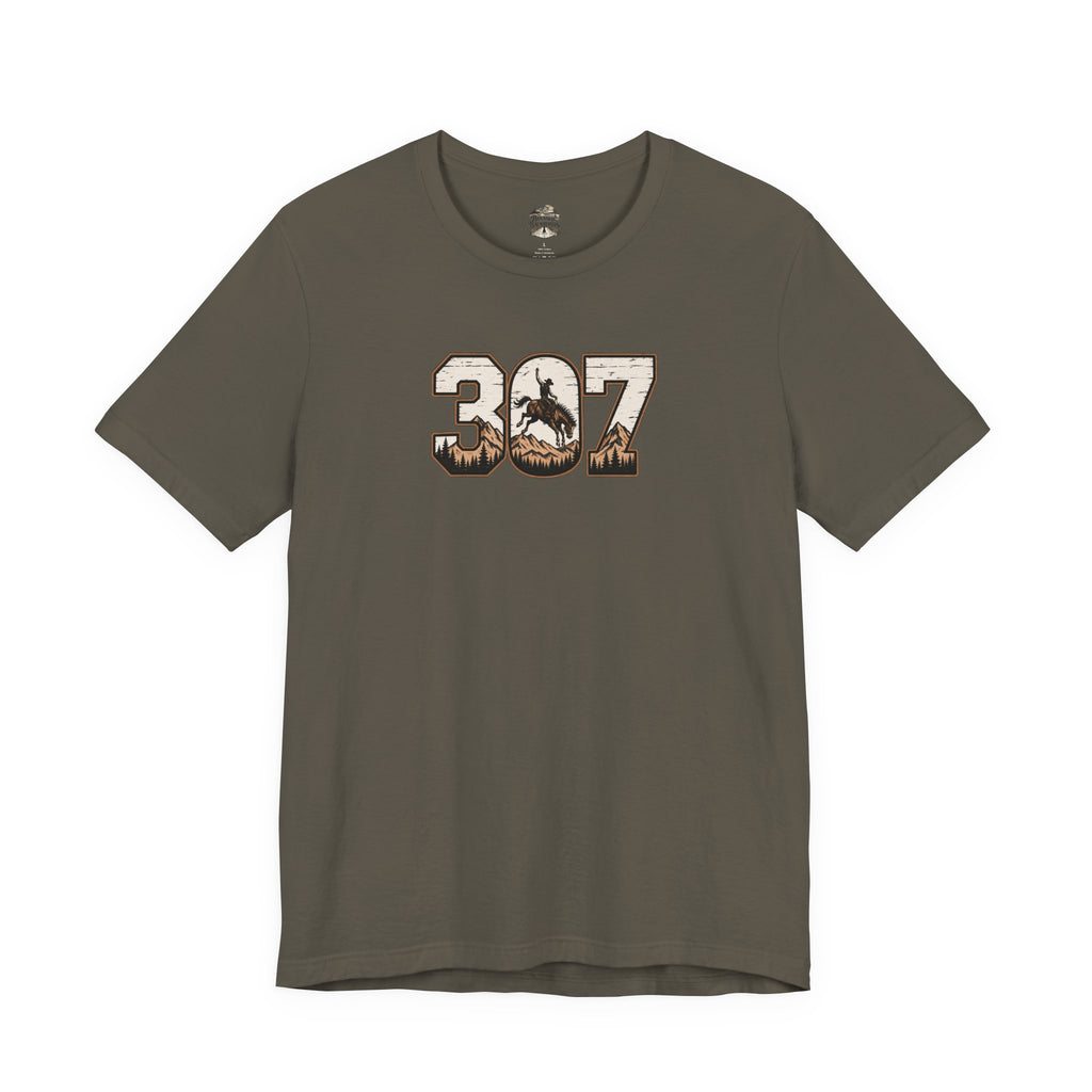 307 Wyoming Cowboy T-Shirt – Rustic Western State Pride Tee