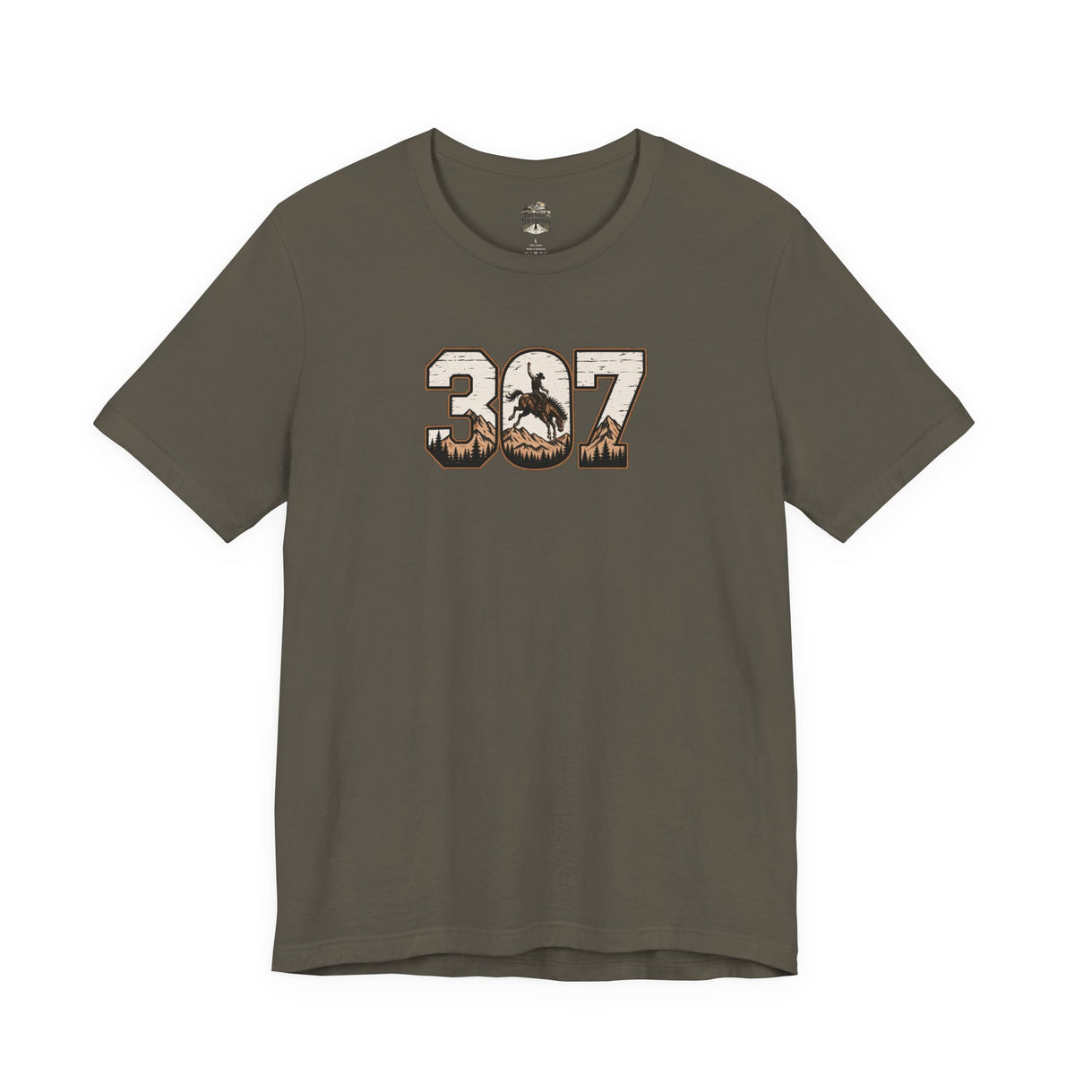 307 Wyoming Cowboy T-Shirt – Rustic Western State Pride Tee