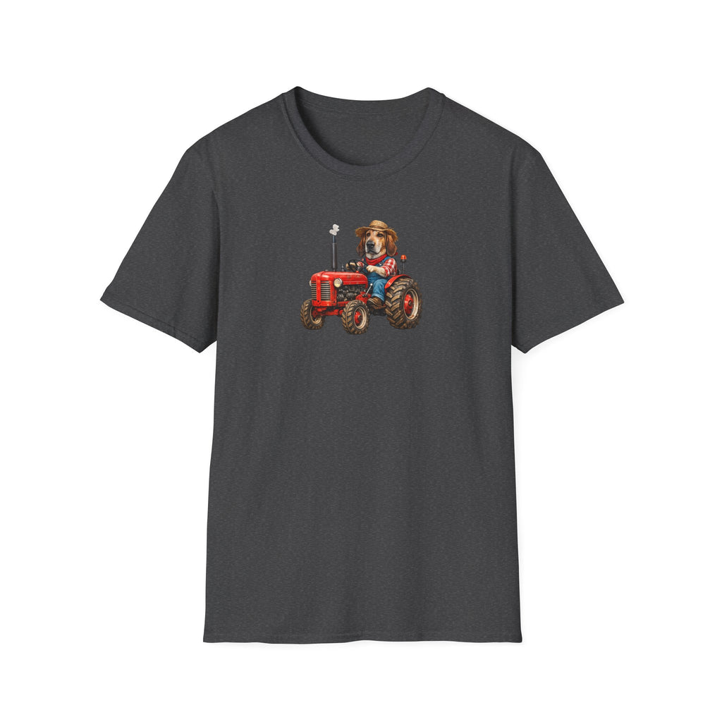 Dog on Tractor T‑Shirt — Cute Farmer Pup Graphic Tee