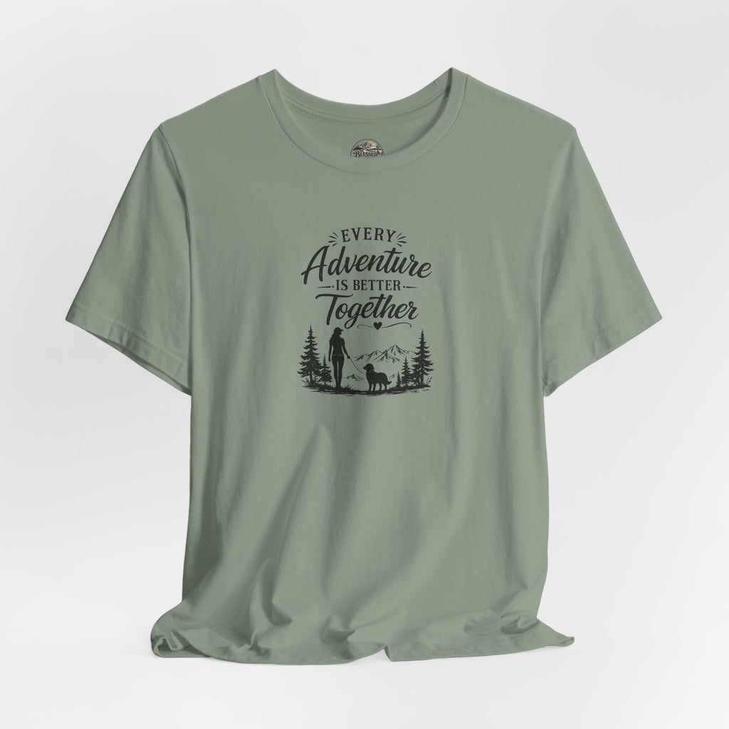 Adventure Together T-Shirt – "Every Adventure Is Better Together" Hiking & Dog Graphic Tee