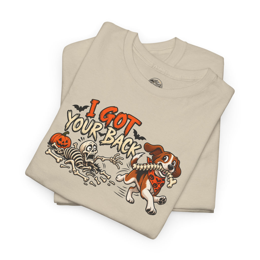 I Got Your Back Halloween Dog Skeleton Graphic Tee