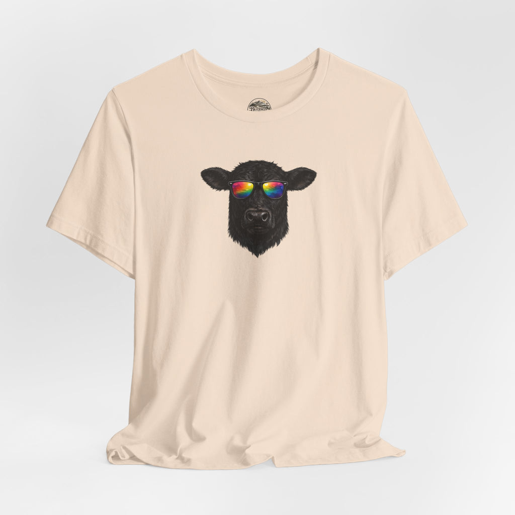 Black Cow With Sunglasses
