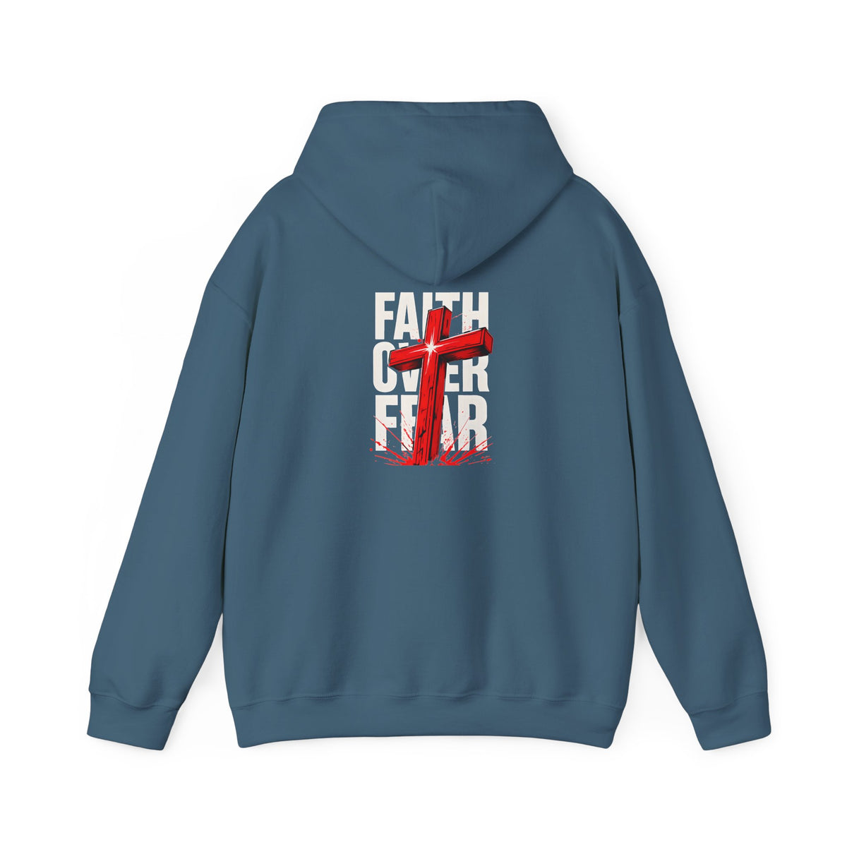 Faith Over Fear Hooded Sweatshirt - Unisex Christian Apparel