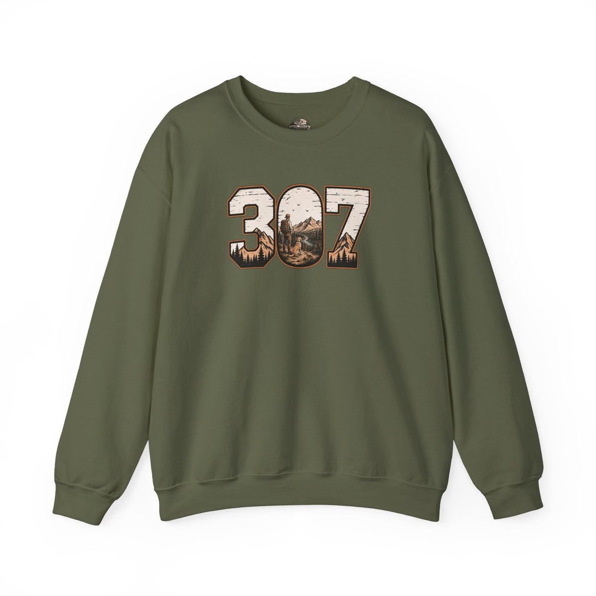 Crewneck Sweatshirt — 307 Mountain Landscape Graphic