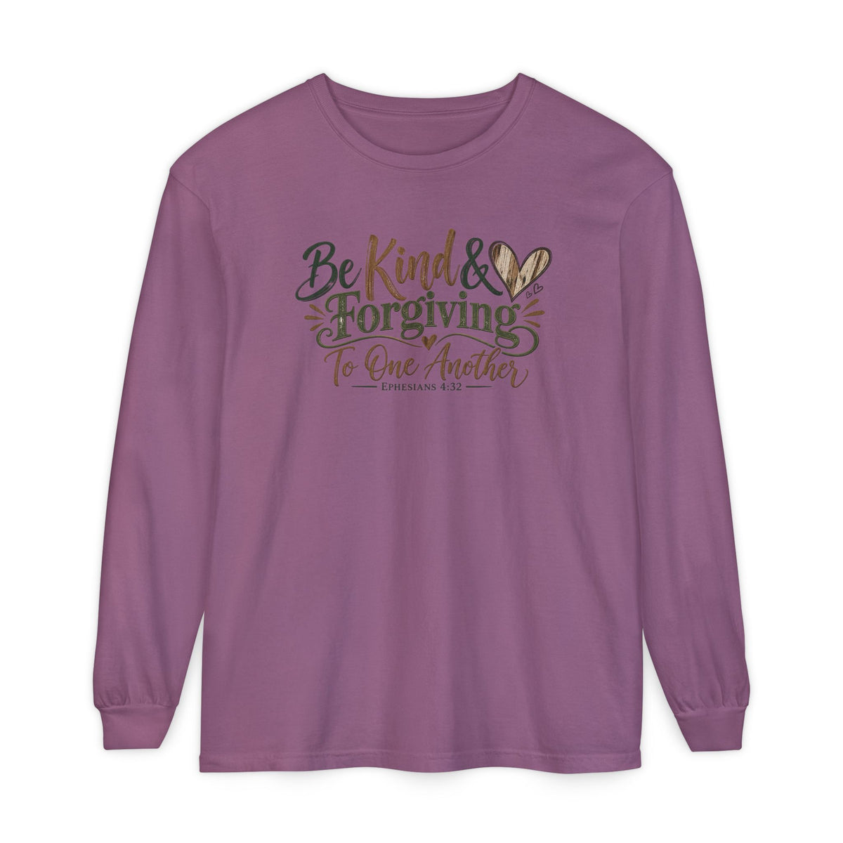 Be Kind & Forgiving Long Sleeve Tee – Inspirational Christian Message
