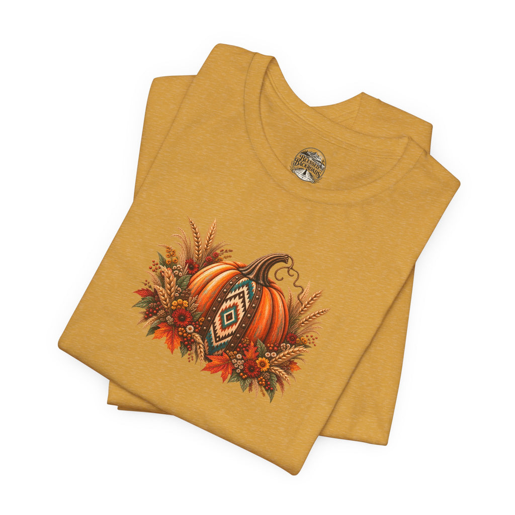 Fall Pumpkin & Sunflower Tee — Autumn Harvest Graphic T-Shirt