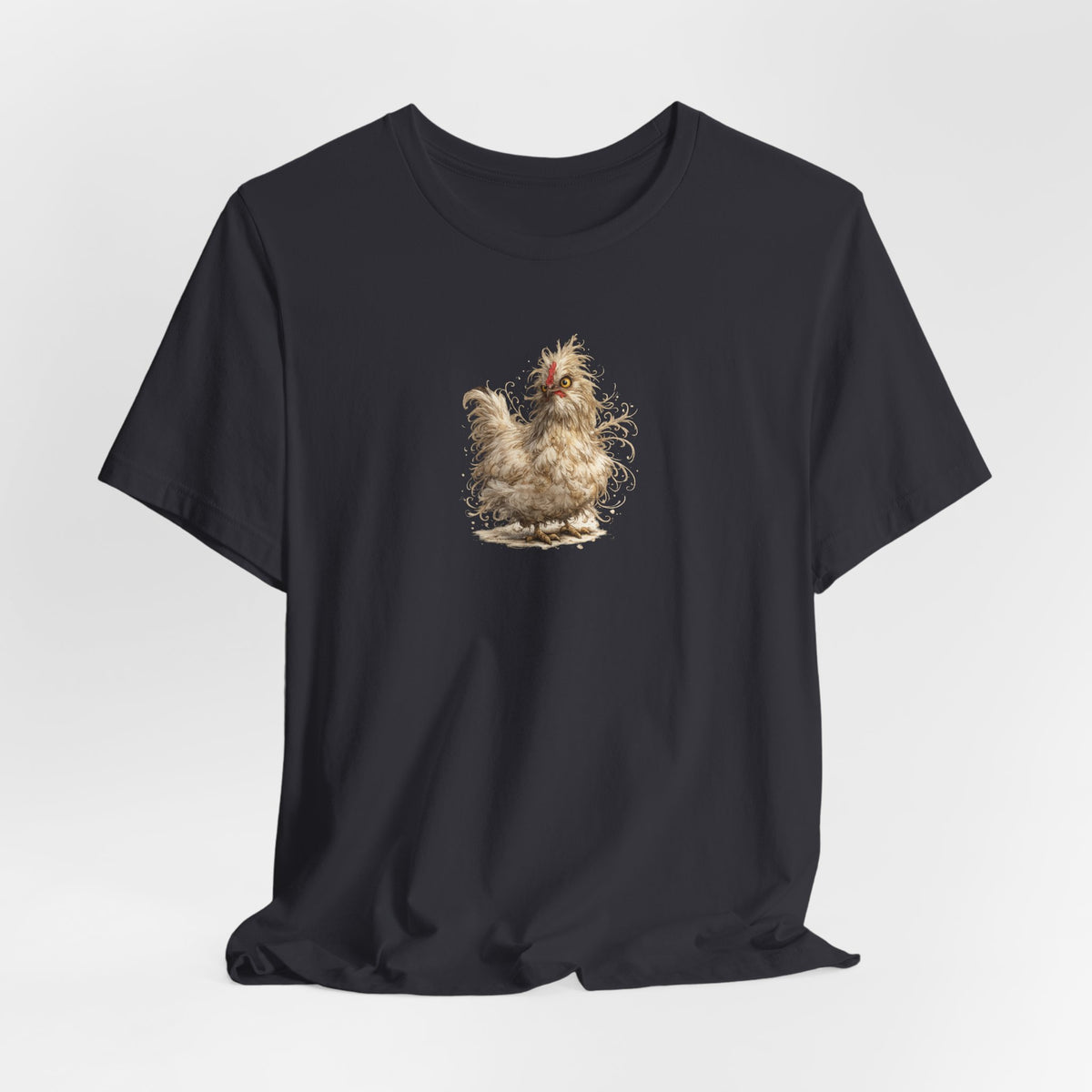 Chicken Illustration T‑Shirt — Fluffy Hen Art Tee for Farm & Animal Lovers
