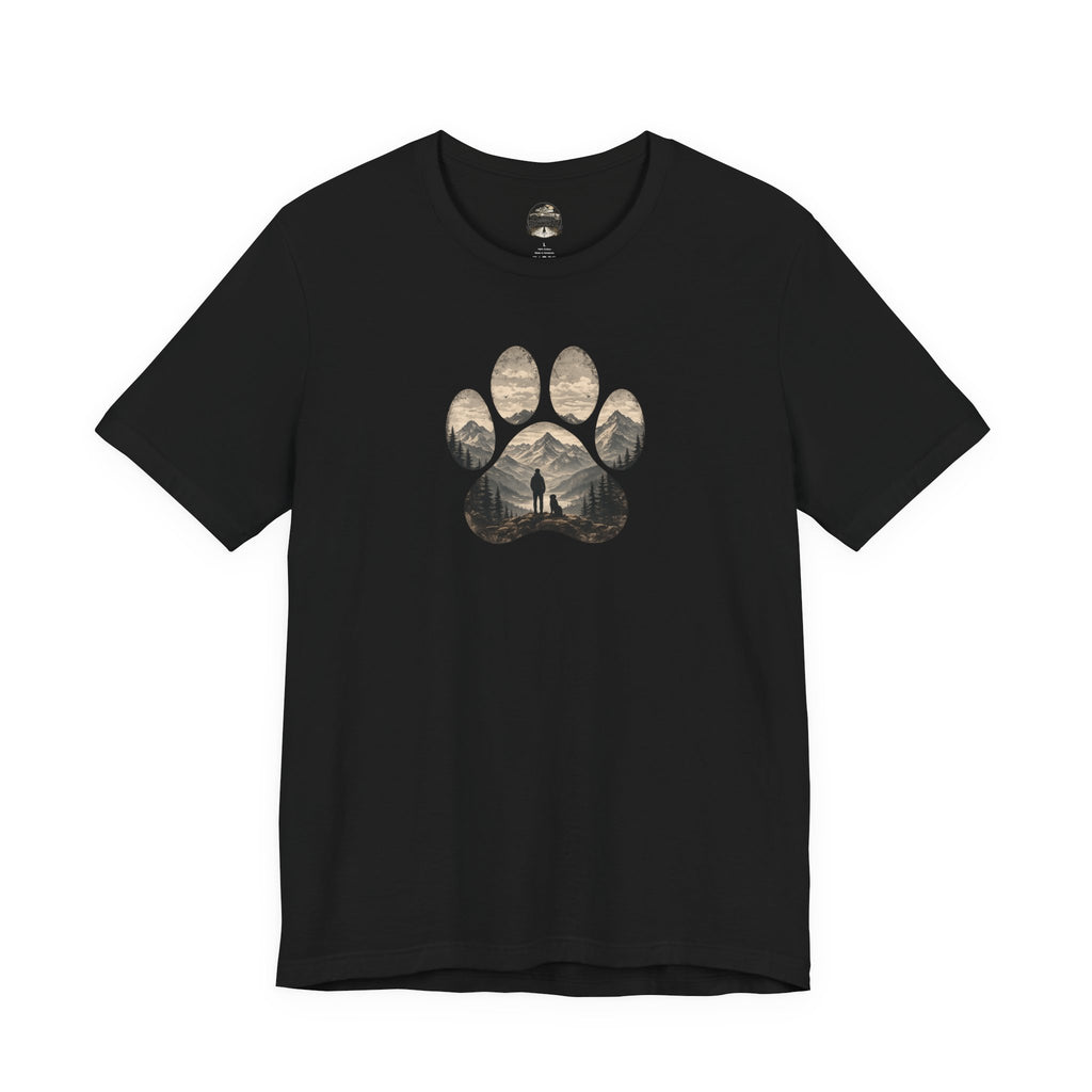 Adventure Paw Tee — Mountain Hiker Pawprint T-Shirt
