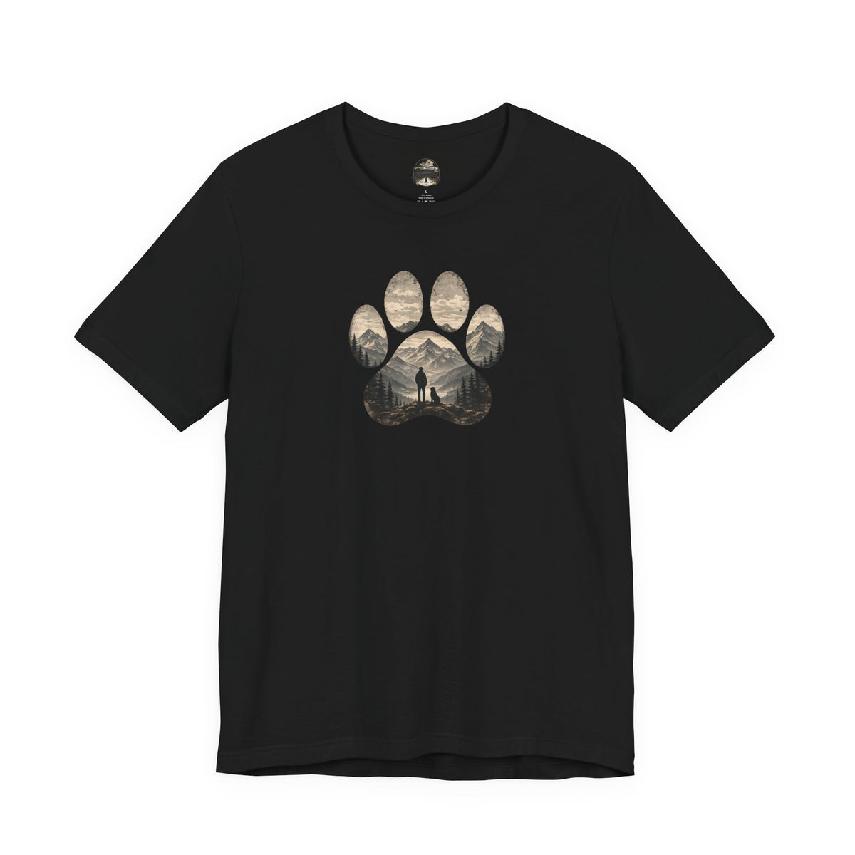Adventure Paw Tee — Mountain Hiker Pawprint T-Shirt