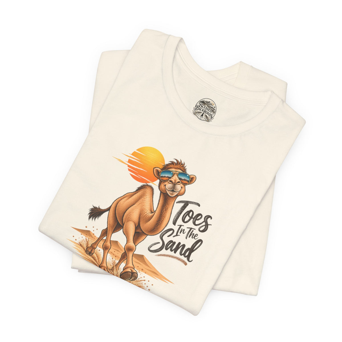 Toes in the Sand Camel T-Shirt — Beach Vacation Sunset Tee