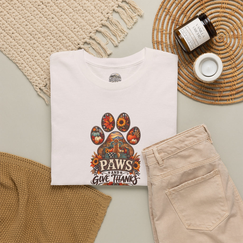 Thankful Paws Thanksgiving T‑Shirt