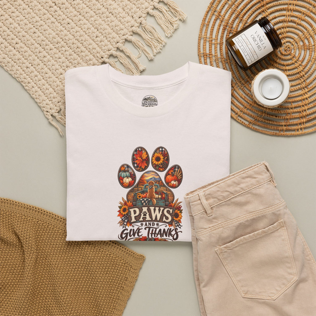 Thankful Paws Thanksgiving T‑Shirt