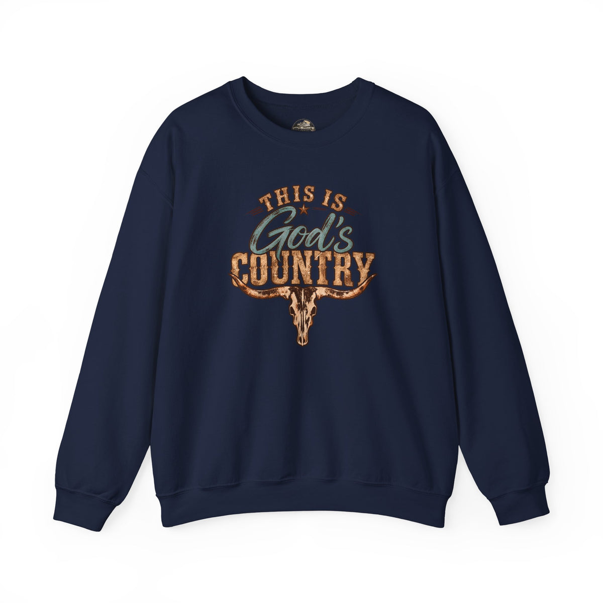 Crewneck Sweatshirt — "This Is God's Country" Western Graphic