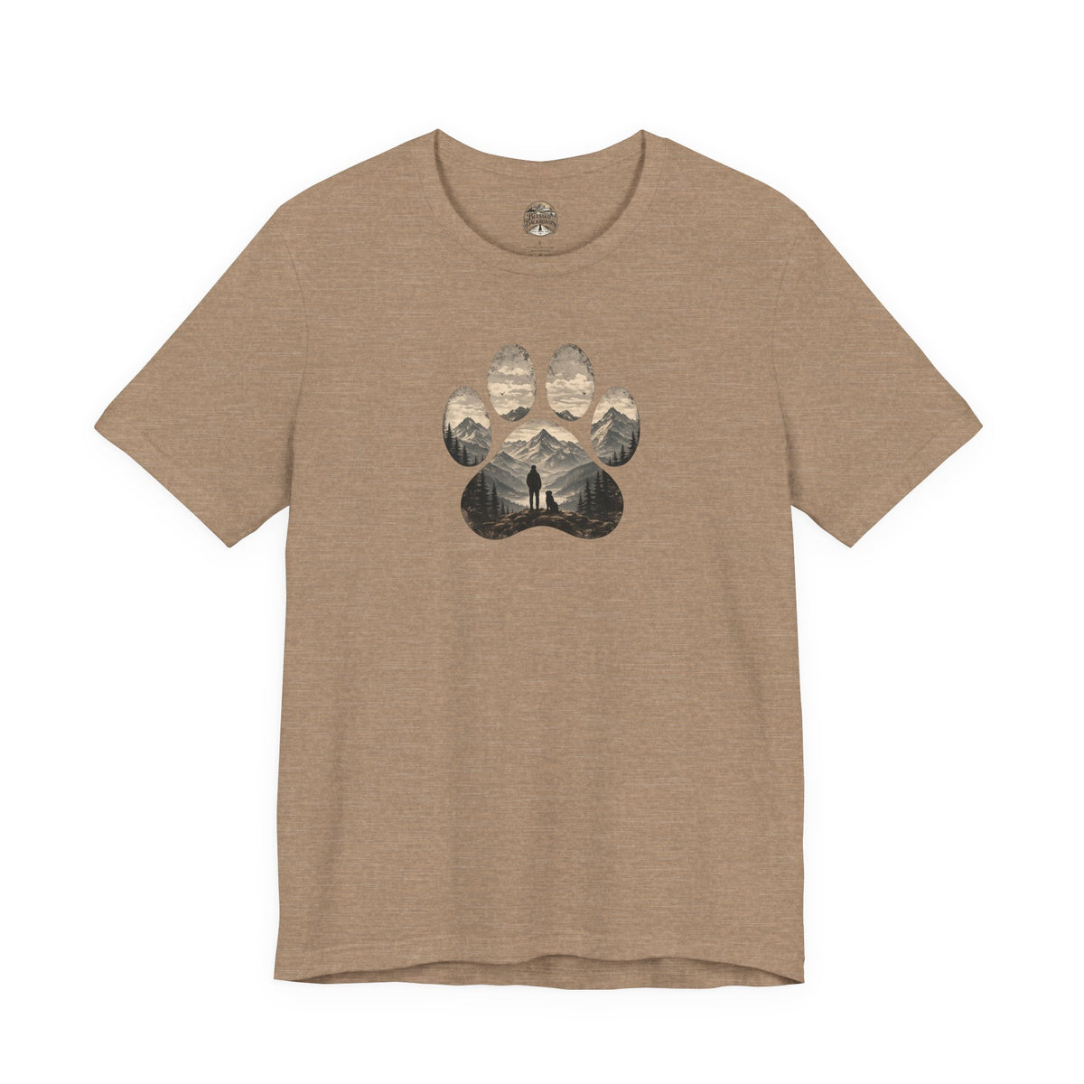 Adventure Paw Tee — Mountain Hiker Pawprint T-Shirt