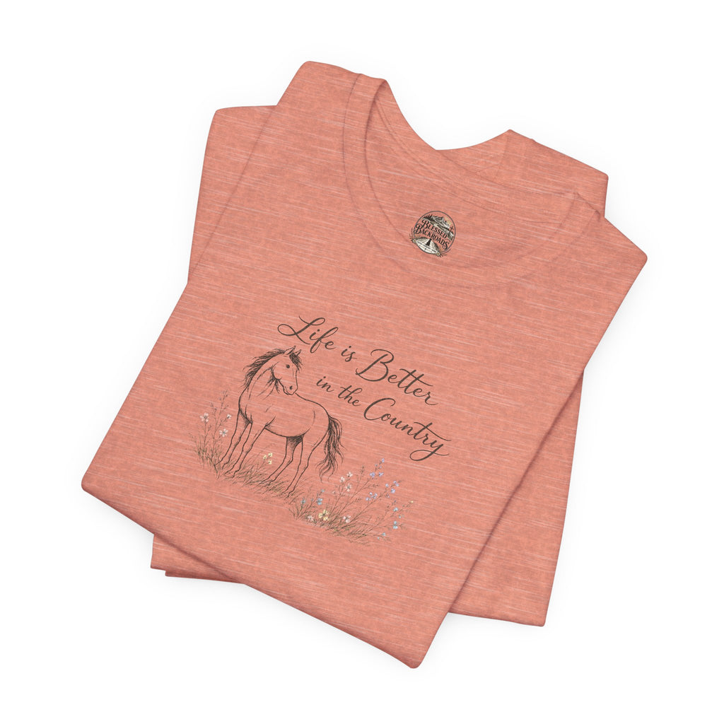 Country Life Horse Graphic Tee – "Life is Better in the Country"