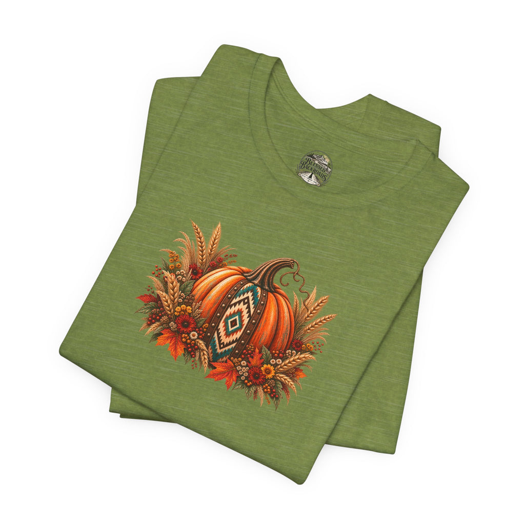 Fall Pumpkin & Sunflower Tee — Autumn Harvest Graphic T-Shirt