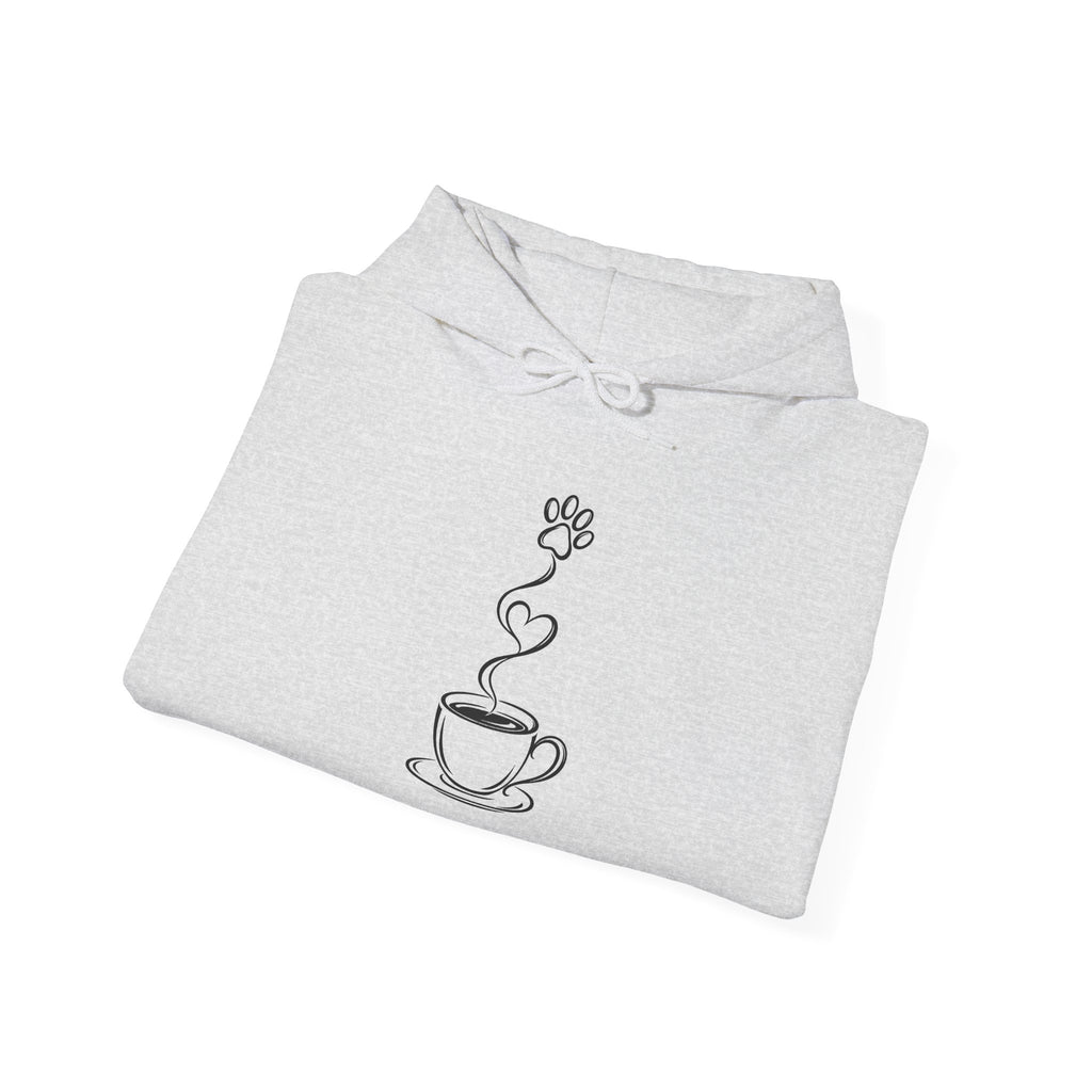 Coffee Cup Line Art Hoodie – Minimalist Caffeine Graphic Sweatshirt