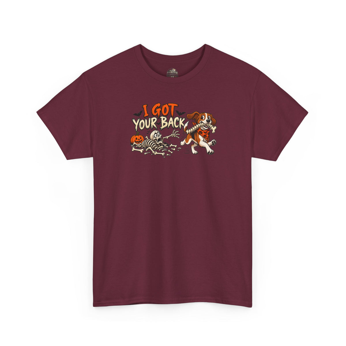 I Got Your Back Halloween Dog Skeleton Graphic Tee