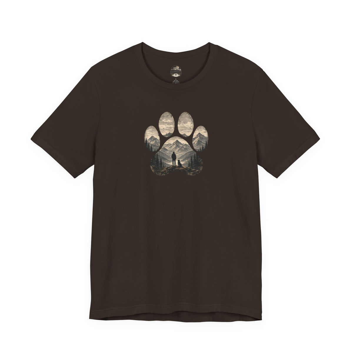 Adventure Paw Tee — Mountain Hiker Pawprint T-Shirt