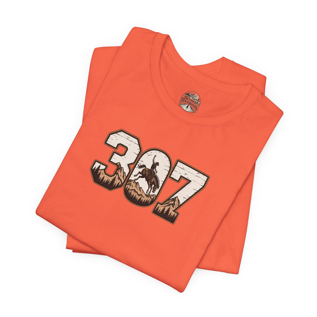 307 Wyoming Cowboy T-Shirt – Rustic Western State Pride Tee